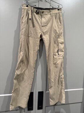 Prana Pants Mens 32X32 Zion Straight Leg Tan Hiking Stretch Roll Up Gorpcore